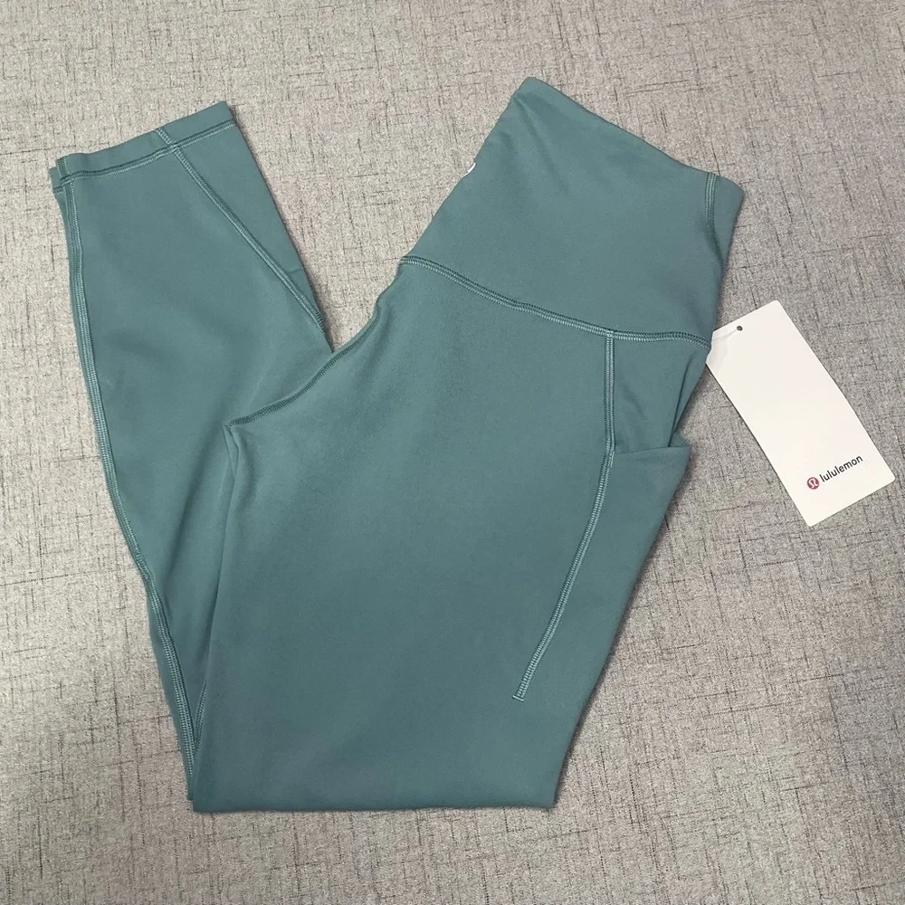 Lululemon Align High Rise Pants Leggings with Pockets Tidewater Teal Nwt - Picture 5 of 9